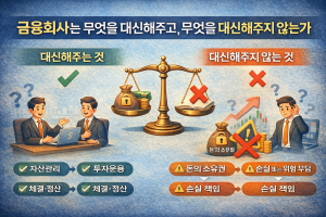 금융회사는 무엇을 대신해주고, 무엇을 대신해주지 않는가