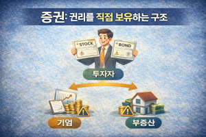 증권: 권리를 직접 보유하는 구조