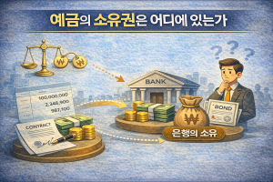 예금의 소유권은 어디에 있는가