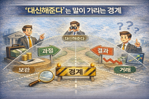 “대신해준다”는 말이 가리는 경계