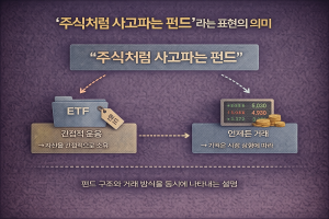 ‘주식처럼 사고파는 펀드’라는 표현의 의미