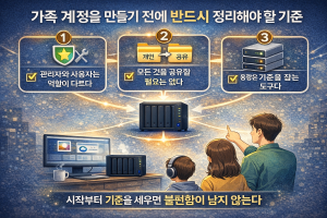 3. 가족 계정을 만들기 전에 반드시 정리해야 할 기준