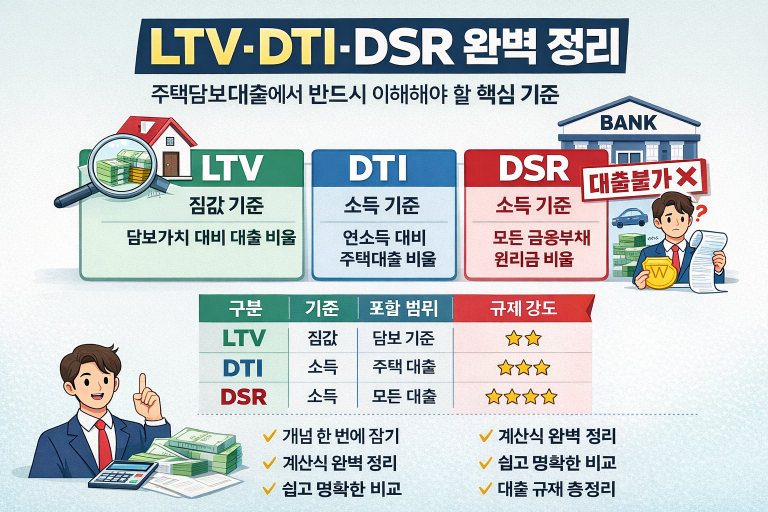 LTV·DTI·DSR 완벽 정리