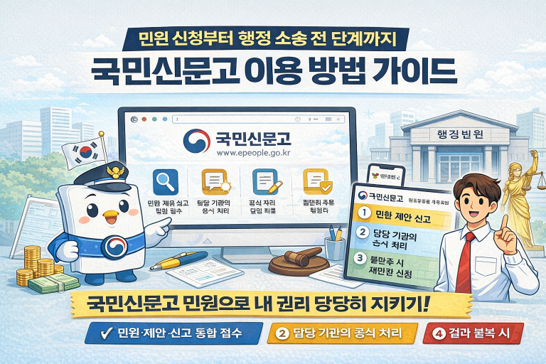 국민신문고 이용 방법  가이드 민원 신청부터 행정 소송 전 단계까지